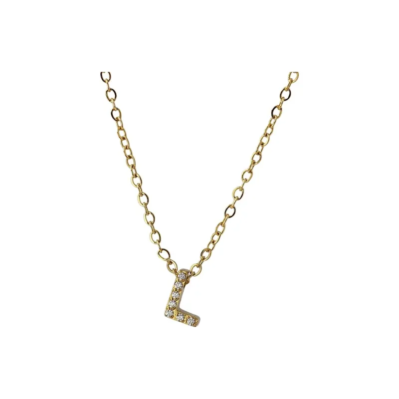 ANARTXY Zircon Surgical Steel Stainless Steel Gold Silver Necklaces Women's Gold/Silver-11