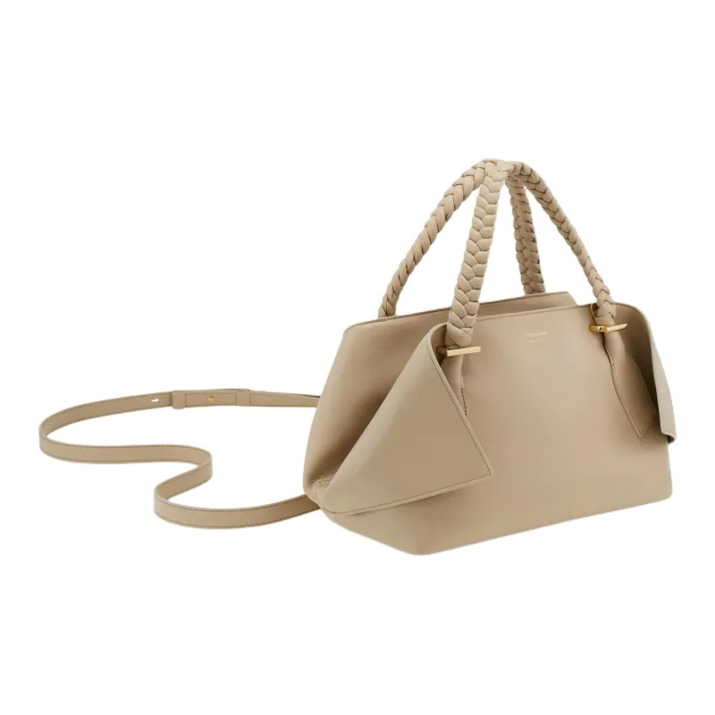 FERRAGAMO Cow Leather Shoulder Bag Crossbody Bag Handbag Small Size Women's Beige-3