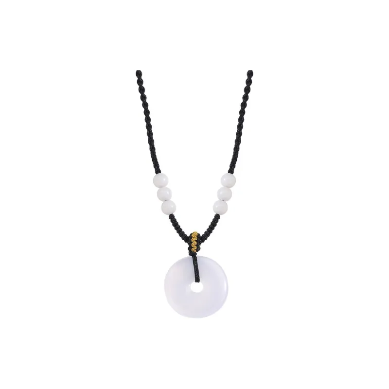Bubble Scallops Chalcedony Jade Necklaces Unisex-0