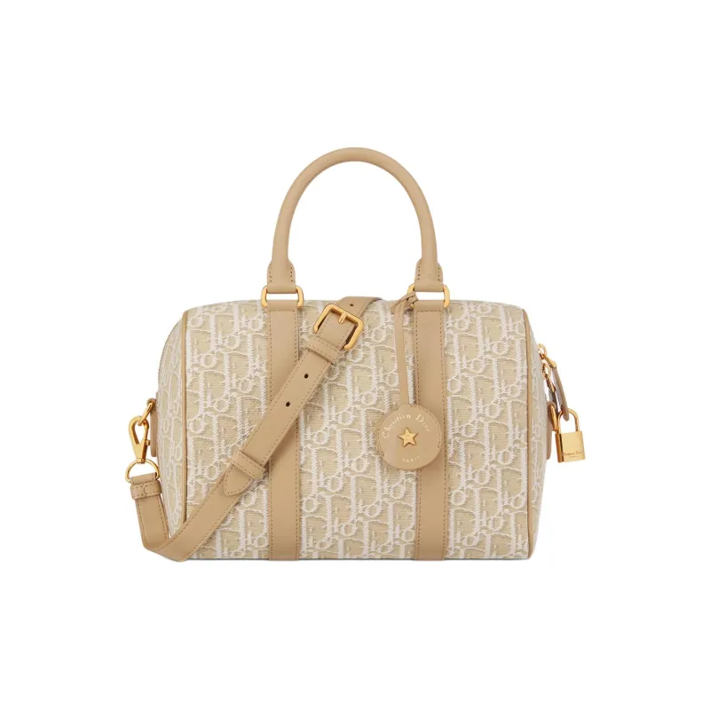 DIOR Groove Cotton Shoulder Bag Crossbody Bag Handbag Women's Natural-0