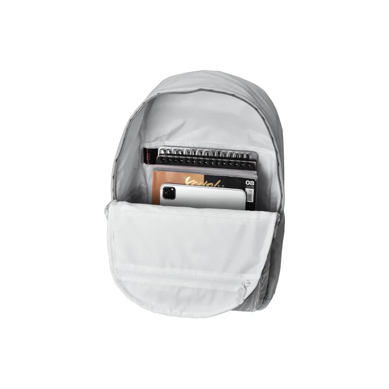 8atheist Polyester Water Repellent Students Backpack Laptop Bag Regular Unisex Gray-3