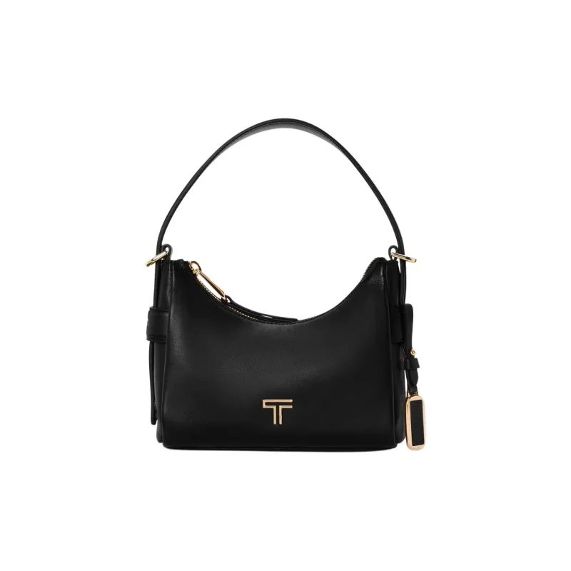 TUMI Voyageur Leather Crescent Shaped Bag Shoulder Bag Crossbody Bag Handbag Mini Women's Black-1