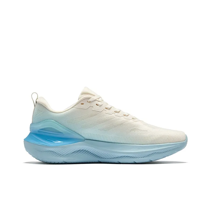 Erke Cushioning Rebound Lightweight Breathable Low-Top Running Shoes Men's Microcrystal White Lake Blue-1