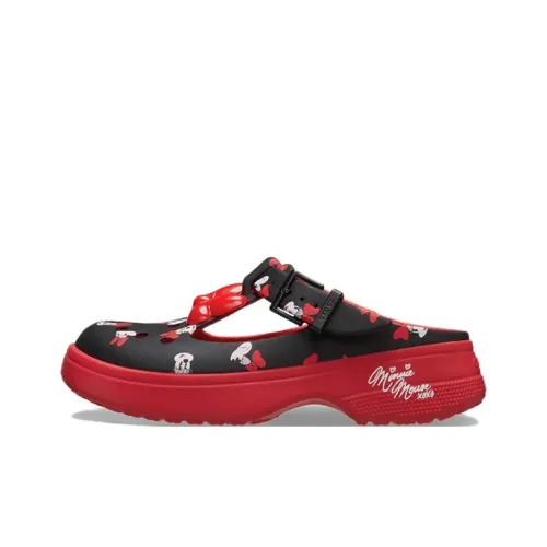 Crocs Classic Minnie Clogs Women's Black Red