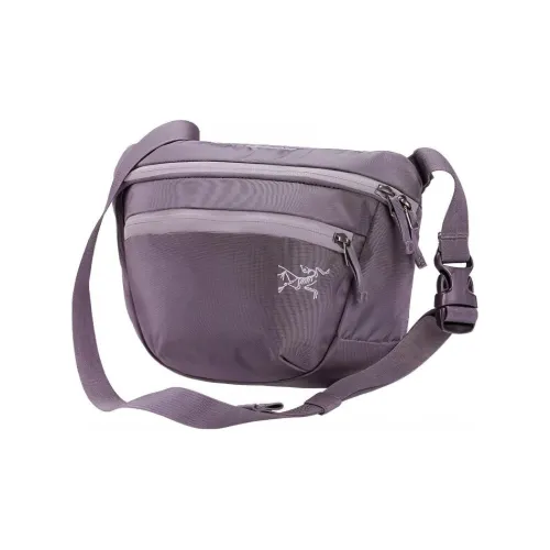Arcteryx Mantis 2 Nylon Fabric Patchwork Sling Bag Fanny Pack Crossbody Bag Shoulder Bag Unisex Light And Shadow Purple