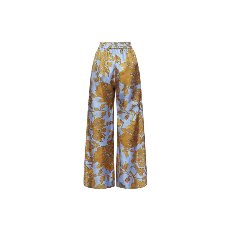 La DoubleJ Floral print Silk Palazzo Pants-1