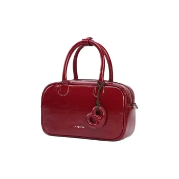 LA FESTIN Top Grain Cow Leather Boston Bag Shoulder Bag Crossbody Bag Handbag Small Size Women's Multicolor