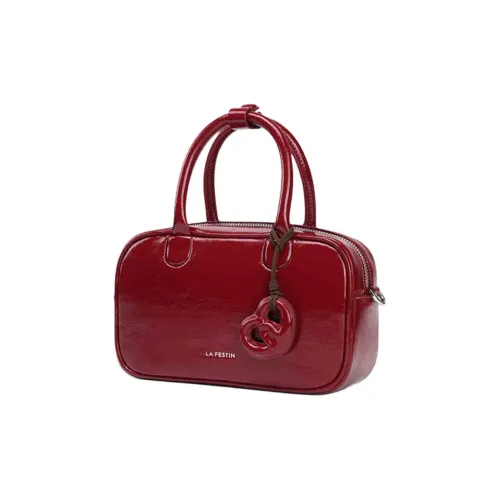 LA FESTIN Top Grain Cow Leather Boston Bag Shoulder Bag Crossbody Bag Handbag Small Size Women's Multicolor