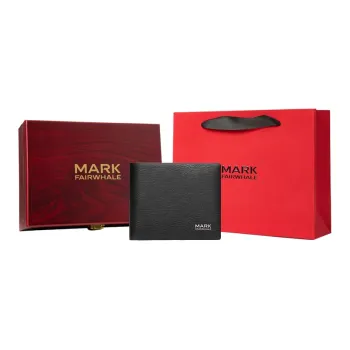 FAIRWHALE Top Grain Cow Leather Wallet Regular Men's Black