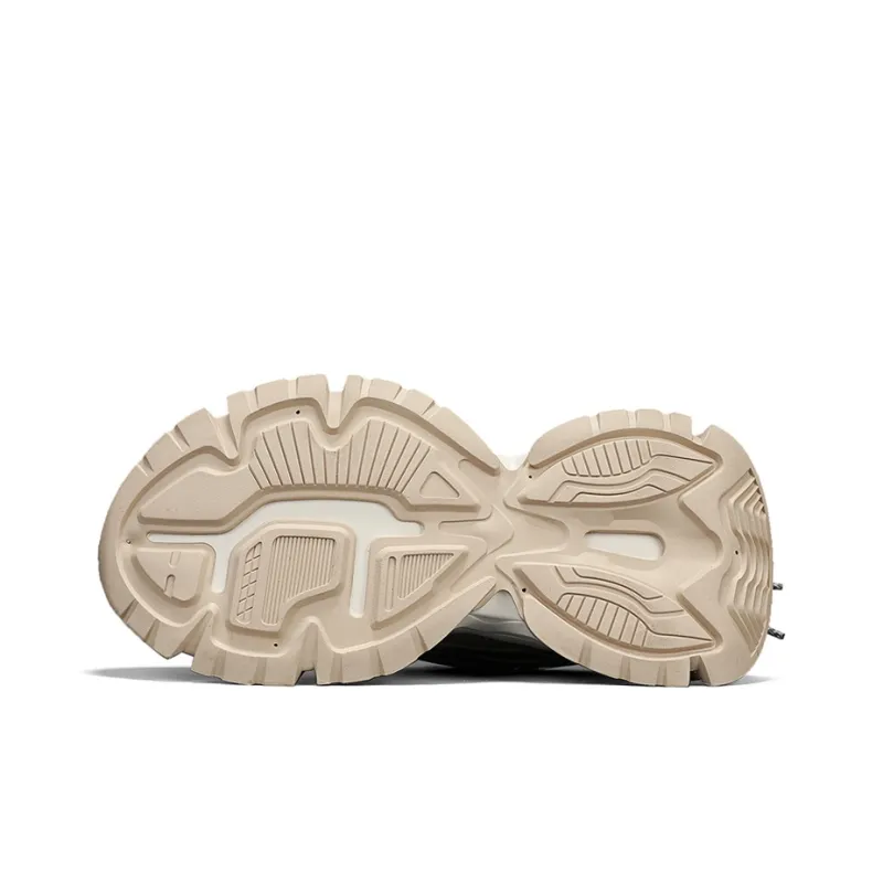 NFL Cushioning Anti-Slip Wear-Resistant Breathable Lightweight Height Increasing Low-Top Chunky Sneakers Men's Beige-5