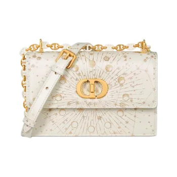DIOR Miss Caro Cow Leather Crossbody Bag Shoulder Bag Mini Women's Milk White