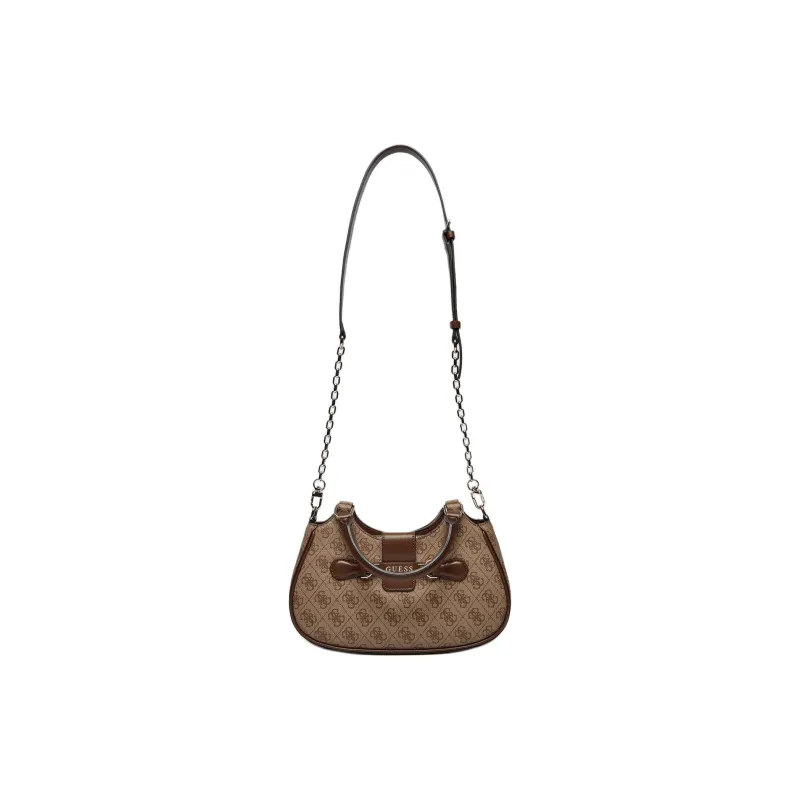 GUESS Polyurethane Shoulder Bag Crossbody Bag Handbag Women's Brown-4