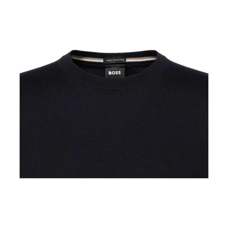 HUGO BOSS Logo Embroidered Crewneck Jumper-5