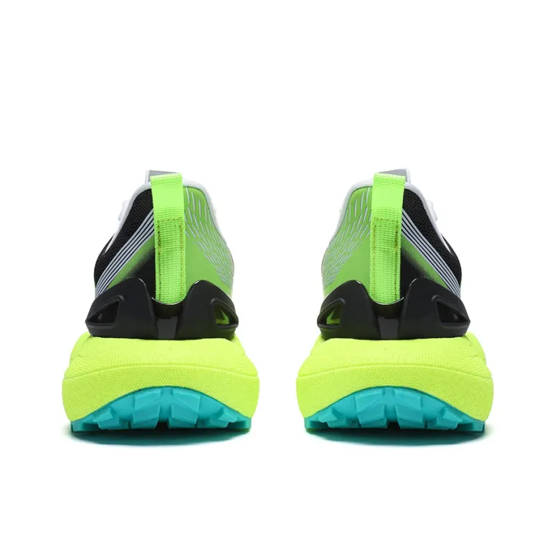 HELZKOR Running Shoes Men's Orange Red Neon Green-18