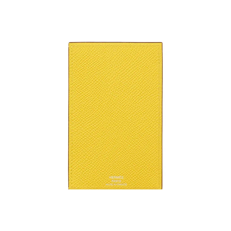 HERMES Les Petits Chevau Epsom Calfskin Card Holder Women's Naples Yellow/Gold/North Blue/Marigold Purple-3