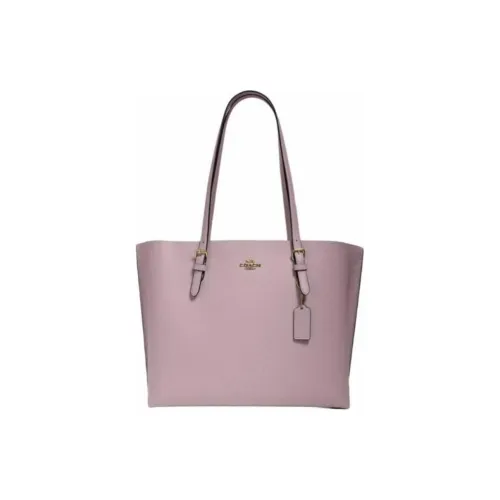 COACH Leather Handbag Shoulder Bag Large Size Women's Pink
