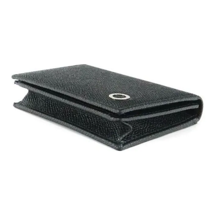 BVLGARI Grained Calfskin Wallet Men's Black-1