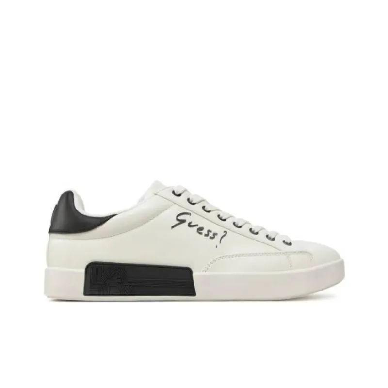 GUESS Wear-Resistant Slip-Resistant Lightweight Low-Top Skateboard Shoes Men's White Black-1
