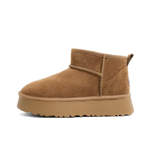 HUANQIU Warm Cushioning Coverage Wear Resistant Slip Resistant Short Snow Boots Women's