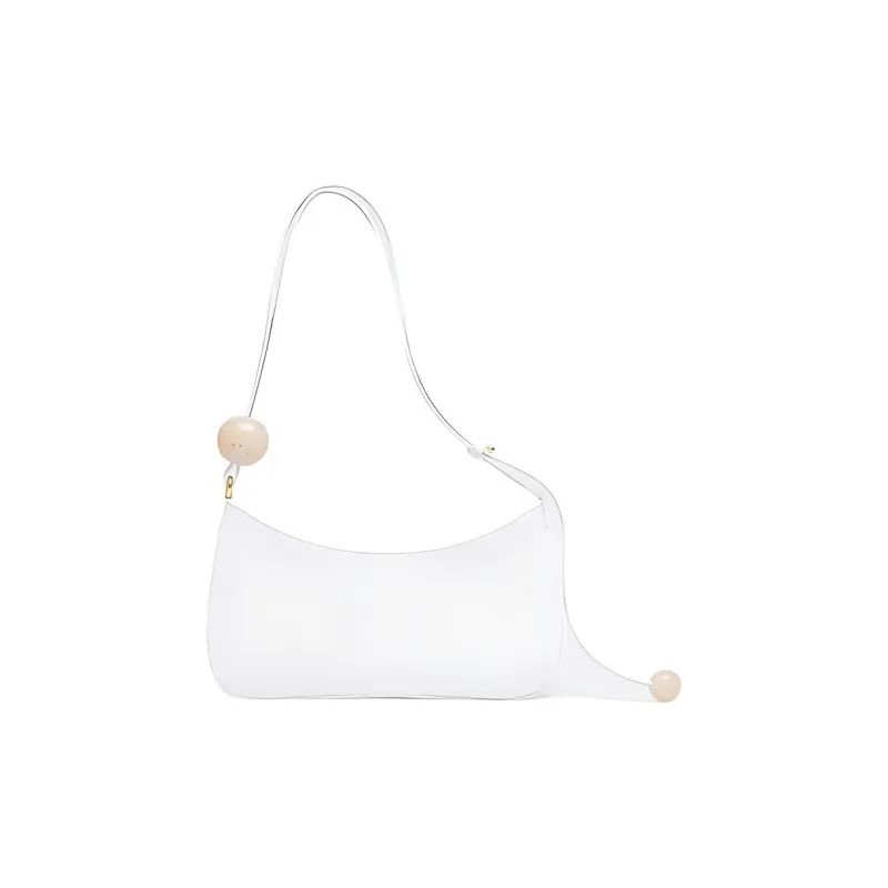 Jacquemus Le Bisou Cow Leather Portable Crossbody Bag Shoulder Bag Women's White-2