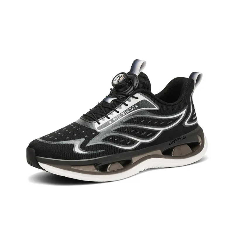 Lin Feng Low Top Running Shoes Unisex Black-2