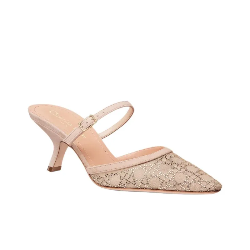 DIOR Capture Closed Toe Slippers 6.5cm Women's Nude-2