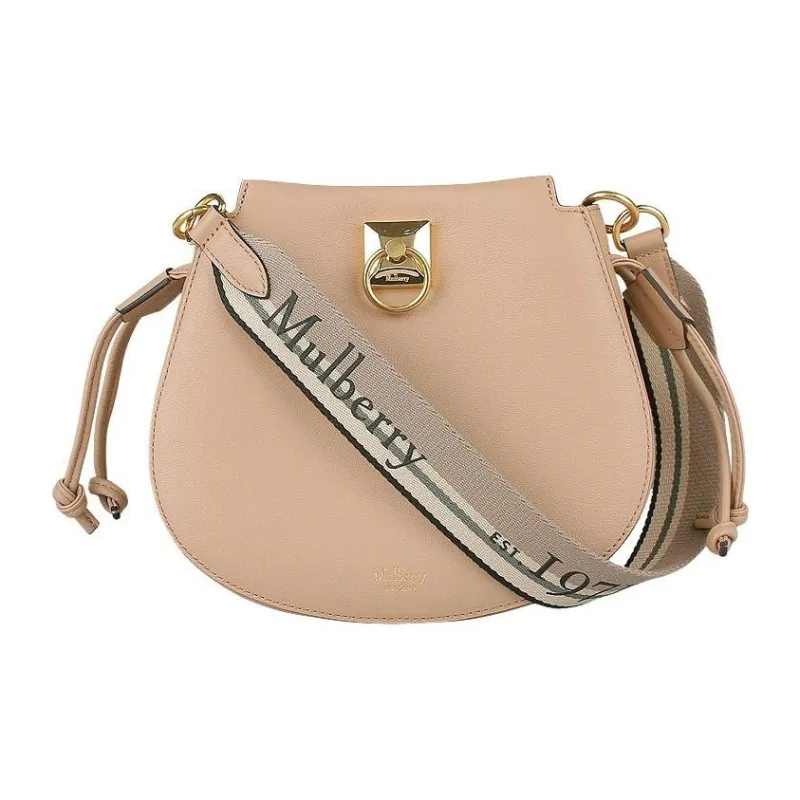 Mulberry Cow Leather Shoulder Bag Women's Light Brown-0