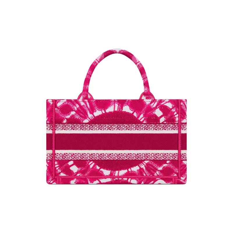 DIOR Miss Dior Cotton Tote Bag Shopping Bag Shoulder Bag Crossbody Bag Handbag Mini Women's Fuchsia-3