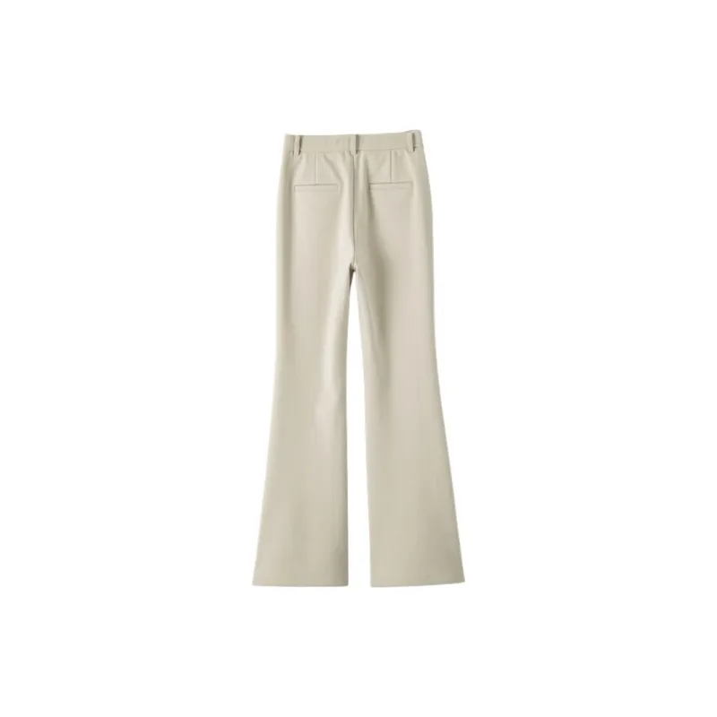 Late White Casual Pants Women's-3