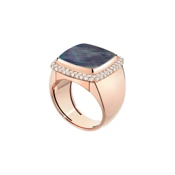 FRED 18K Rose Gold Rings Men's Gray