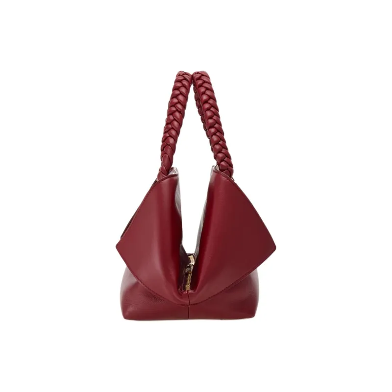 FERRAGAMO Calfskin Shoulder Bag Crossbody Bag Handbag Medium Size Women's Red-2
