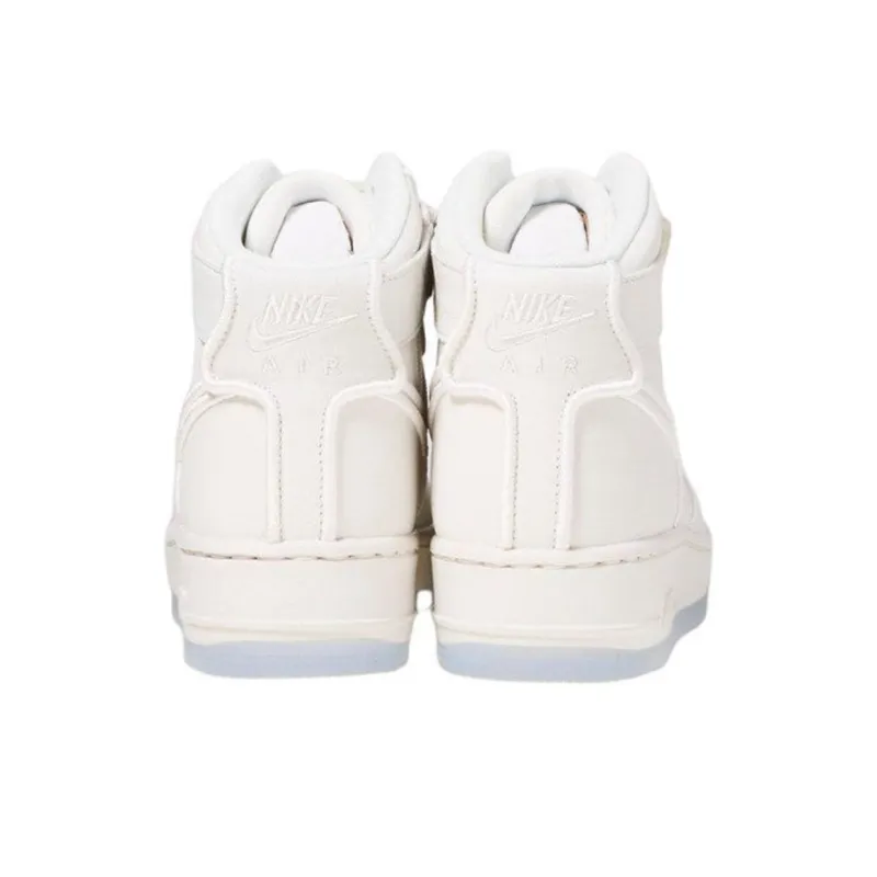 Nike Air Force 1 Cushioning, Wear Resistant High Top Vintage Basketball Shoes Unisex White-2