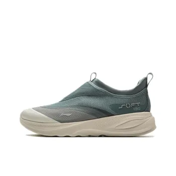 LiNing SOFT GO 2 Cushioning, Slip Resistant, And Abrasion Resistant Low Top Casual Shoes Men's Blue Gray