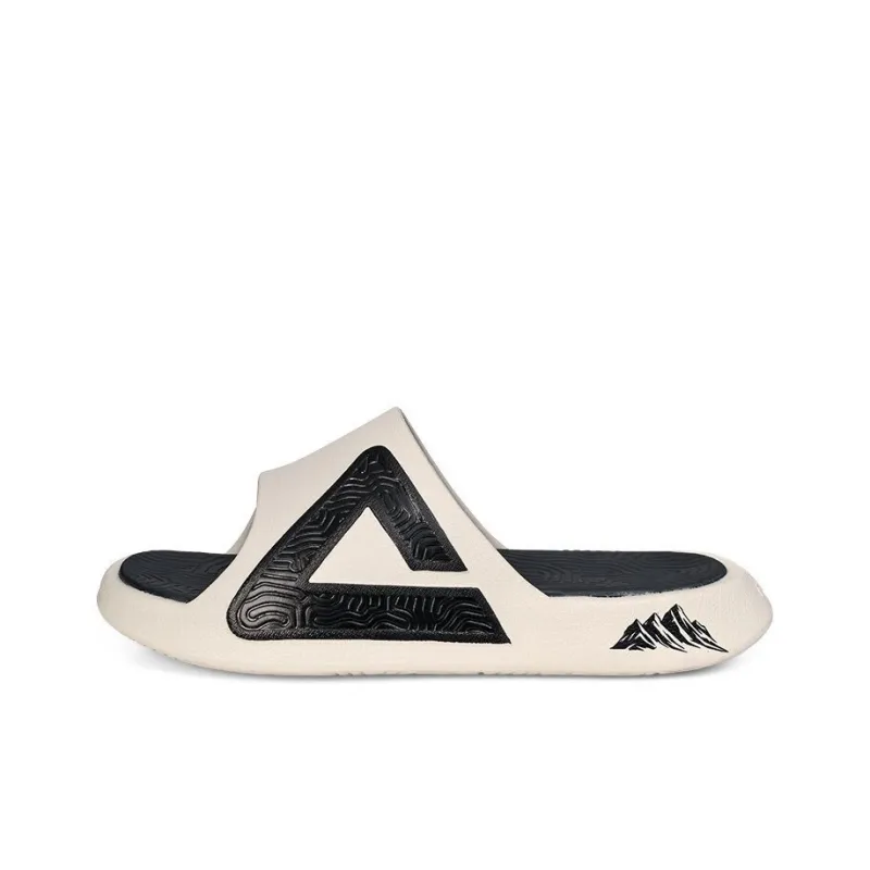 PEAK State Pole Slip Resistant Abrasion Resistant Cushioning Slide Slippers Unisex Beige Black-0
