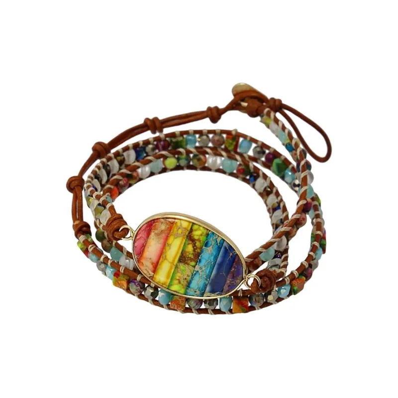 ANARTXY Surgical Steel Stone Crystal Bracelets Women's Multicolor-4