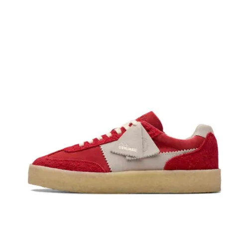 Clarks Originals TOR80 Slip Resistant Low Top Skateboard Shoes Men's Gray Red