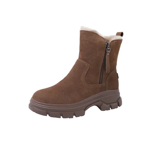 KUPE Warm Slip Resistant Short Snow Boots Women's