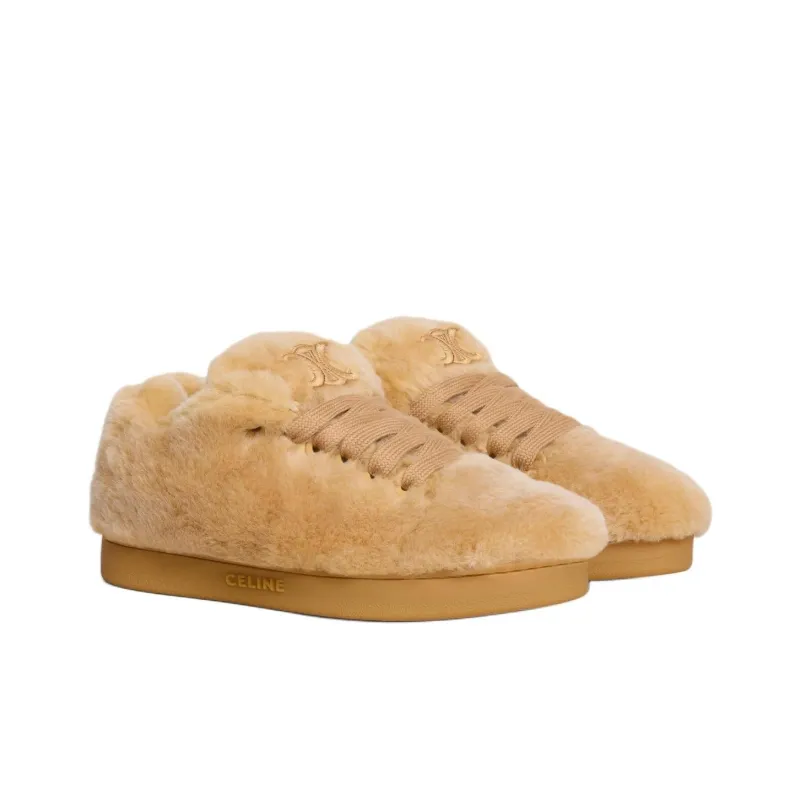 CELINE Huntington Low Top Skateboard Shoes Women's Brown-2