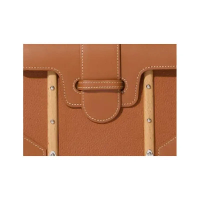 GOYARD Saigon Leather Shoulder Bag Crossbody Bag Handbag Mini Women's Tan-5