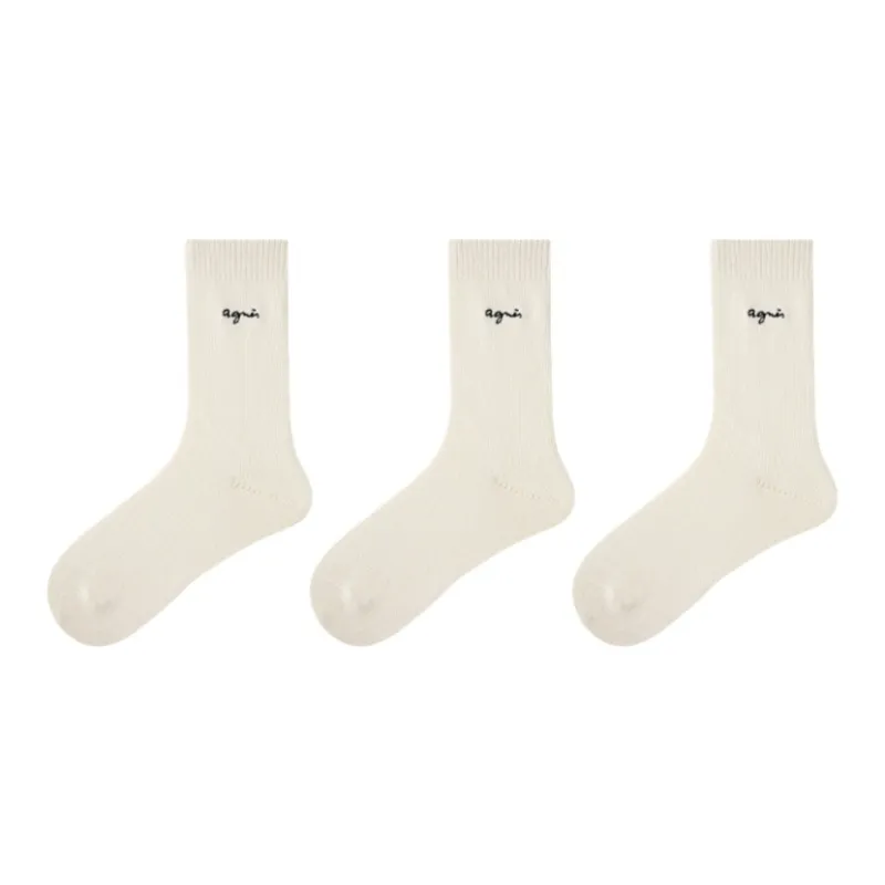 Vine Color Mid Calf Socks Unisex 3 Pack-0