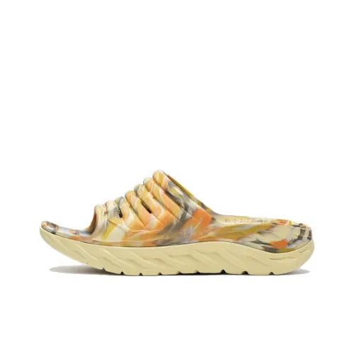 HOKA ONE ONE ORA Recovery Abrasion-Resistant Slide Slippers Unisex Yellow