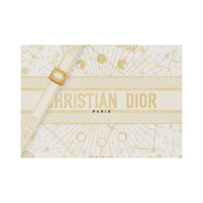 DIOR BookTote Cotton Tote Bag, Shopping Bag, Handbag Medium Size Women's Light Yellow-5