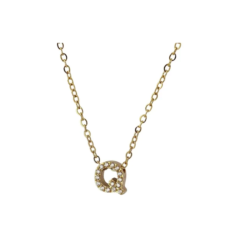 ANARTXY Zircon Surgical Steel Stainless Steel Gold Silver Necklaces Women's Gold/Silver-16