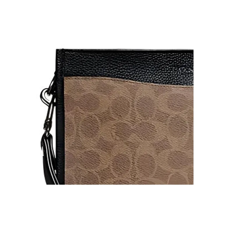 COACH Hitch Artificial Leather Combination Storage Bag Combo Bag Shoulder Bag Crossbody Bag Medium Size Men's Umber-2
