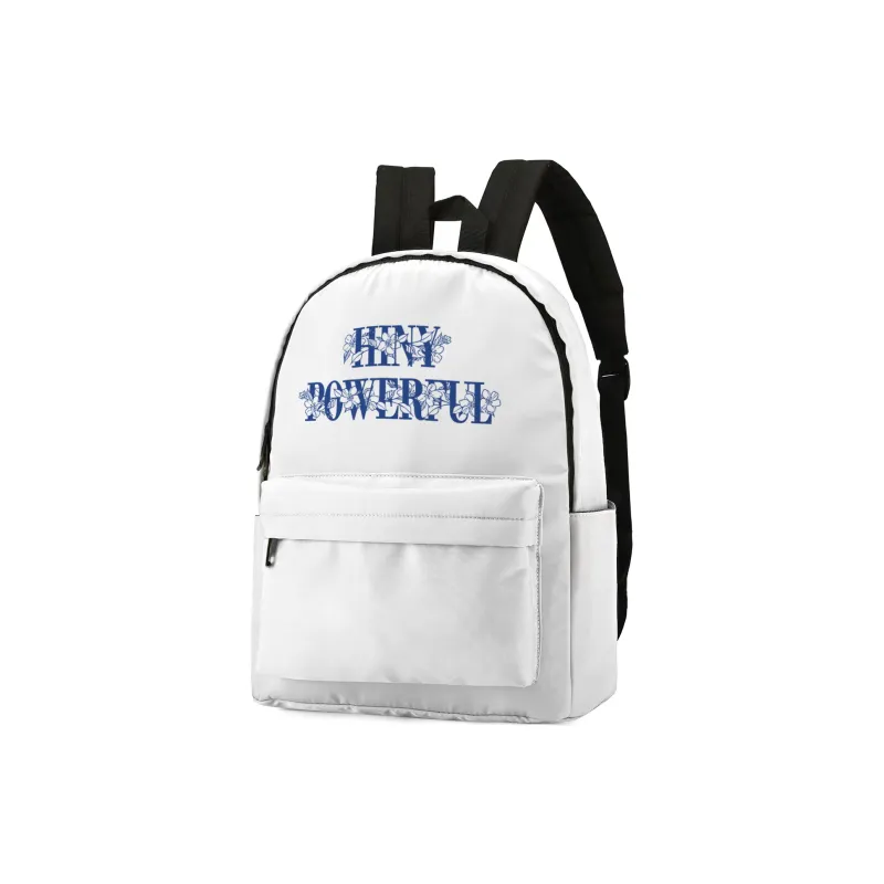HINY Polyester Backpack 13 Inch Laptop Bag Regular Unisex White-19