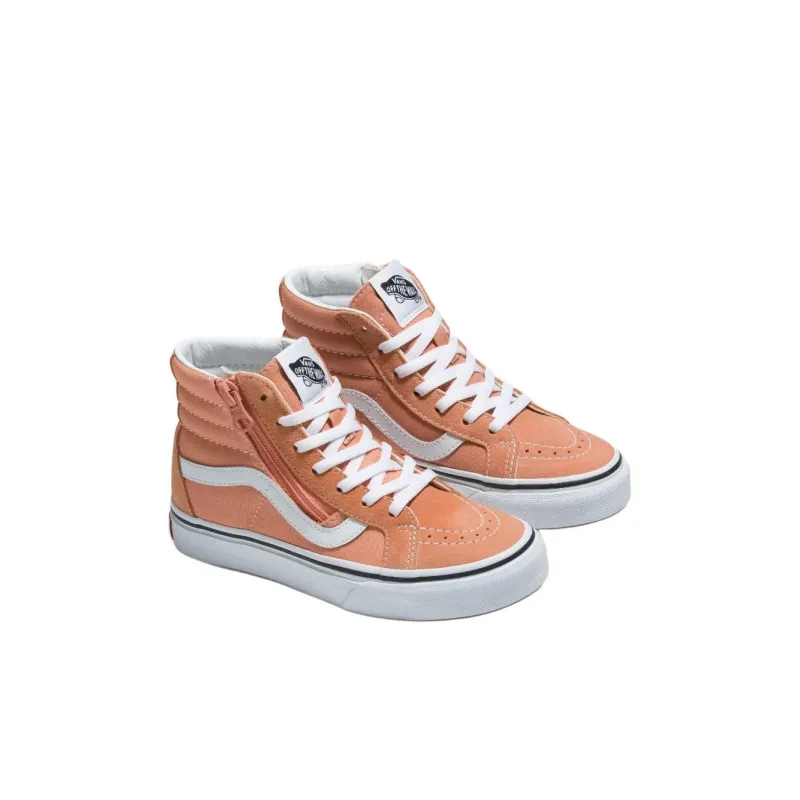Vans Sk8-Hi Anti-Slip Wear-Resistant High-Top Kids' Skateboarding Shoes Orange Kids'-1
