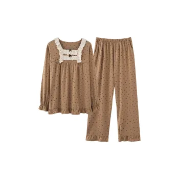 XIAFENYAN Pajama Set Women's Brown