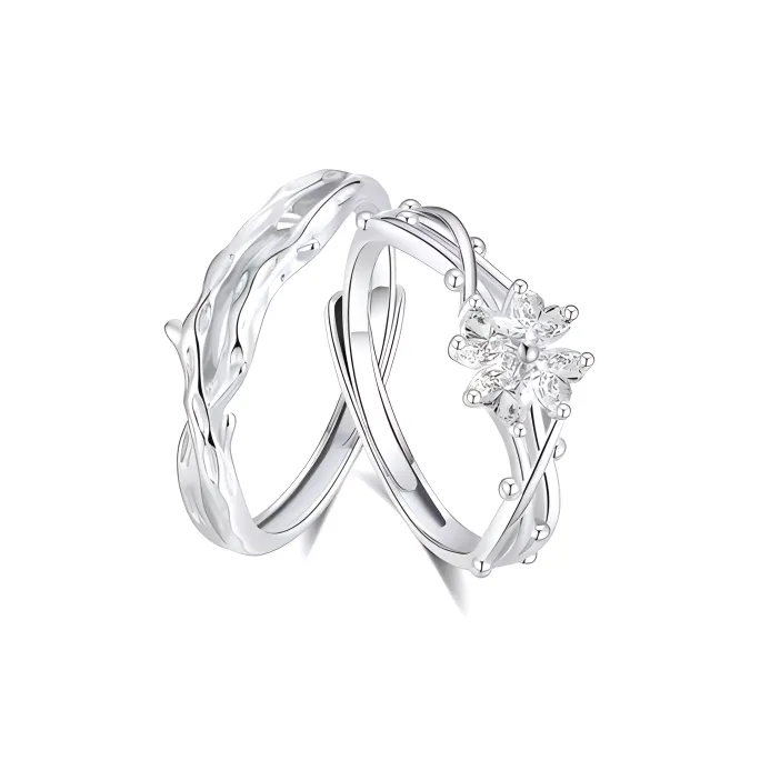 Zheng Tai Fook Alloy, Cubic Zirconia Rings Unisex-0