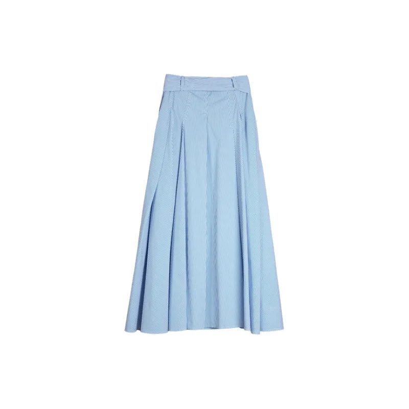 ELLE Casual Long Skirts Women's Blue-1