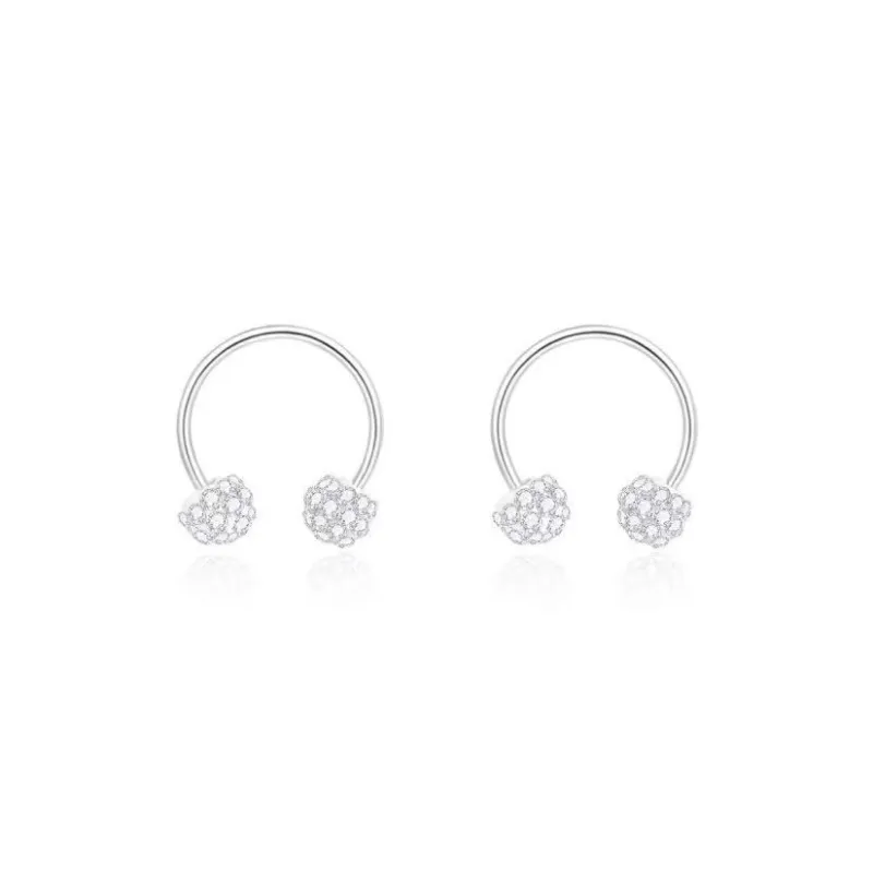 Kim Heng Hee S999 Fine Silver Stud Earrings Women's-0